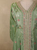 Leaf Green Heavy Sequins and Beads Embroidered Design Tissue Silk Mastani Lehenga with Dupatta