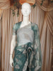 Leaf Green Leaf Butta Stone Embellished Design Organza Party Wear Saree with Designer Border