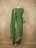 Leaf Green Paisley Zari Woven Design Banarasi silk Salwar Suit with Dupatta