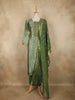 Leaf Green Paisley Zari Woven Design Banarasi silk Salwar Suit with Dupatta