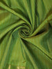 Leaf Green Striped Zari Woven Design Pure Kanchipuram Silk Saree with Zari Border