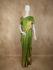 Leaf Green Striped Zari Woven Design Pure Kanchipuram Silk Saree with Zari Border