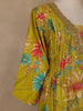 Lemon Green Floral Printed Cotton Salwar Suit With Dupatta