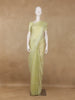 Lemon Green Sequin Embellishments Organza Saree - Diadem