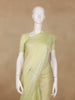 Lemon Green Sequin Embellishments Organza Saree - Diadem