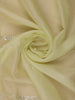 Lemon Green Sequin Embellishments Organza Saree - Diadem