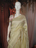 Lemon Yellow Checked Zari Woven Design Pure Tussar Saree with Designer Border