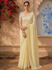 Lemon Yellow Checked Zari Woven Design Pure Tussar Saree with Designer Border