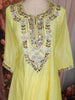 Lemon Yellow Floral Embroidered Cotton Salwar Suit with Dupatta