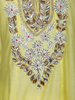 Lemon Yellow Floral Embroidered Cotton Salwar Suit with Dupatta