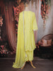 Lemon Yellow Floral Embroidered Cotton Salwar Suit with Dupatta