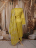 Lemon Yellow Floral Sequins Embroidered Design Tissue Silk Salwar Suit with Dupatta