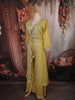 Lemon Yellow Floral Sequins and Zari Embroidered Design Georgette Part Wear Skirt and Top
