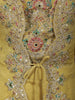 Lemon Yellow Floral Sequins and Zari Embroidered Design Georgette Part Wear Skirt and Top
