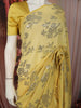 Lemon Yellow Heavy Sequins Embroidered Design Chiffon Fancy Saree