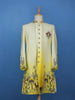 White Ombre Yellow Jungle-Themed Embroidered Polyester Sherwani Suit - Diadem