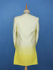 White Ombre Yellow Jungle-Themed Embroidered Polyester Sherwani Suit - Diadem