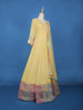 Lemon Yellow Panel Designed Anarkali Georgette Gown