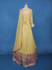 Lemon Yellow Panel Designed Anarkali Georgette Gown