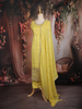 Lemon Yellow Sequins Embroidered Tissue Silk Suit with Dupatta