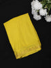 Lemon Yellow Solid Design Mysore Silk Saree with Paisley Border