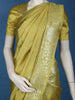 Lemon Yellow Solid Design Semi Tussar Saree