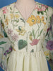 Lemon Yellow Floral Printed Cotton Anarkali Salwar Suit Set - Diadem