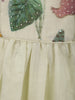Lemon Yellow Floral Printed Cotton Anarkali Salwar Suit Set - Diadem