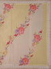 Lemon Yellow Floral Printed Synthetic Saree - Diadem