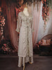 Light Ash Grey Floral Sequins and Zari Embroidered Design Georgette Part Wear Skirt and Top