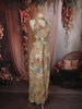 Light Beige Floral Zari and Mirror Embroidered Design Tissue Jumpsuit with Choker Dupatta