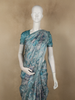 Light Blue Abstract Printed Design Semi Tussar Fancy Saree