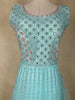 Light Blue Beads and Sequins Embroidered Design Net Bridesmaid Gown