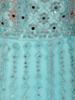 Light Blue Beads and Sequins Embroidered Design Net Bridesmaid Gown