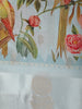 Light Blue Butta Printed Design Crepe Silk Saree with Floral Motif Border