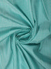 Light Blue Checked Woven Design Pure Kanchipuram Silk Saree with Contrast Peacock Zari Border