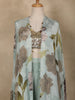 Light Blue Floral Design Synthetic Palazzo Suit
