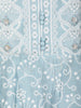 Light Blue Floral Designed Cotton Salwar