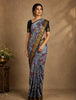 Light Blue Floral Designed Semi Tussar Saree