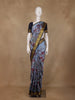Light Blue Floral Designed Semi Tussar Saree