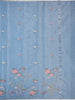 Light Blue Floral Embroidered Kota Cotton Saree - Diadem