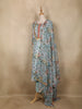 Light Blue Floral Printed Cotton Salwar Suit