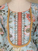 Light Blue Floral Printed Cotton Salwar Suit