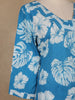 Light Blue Floral Printed Cotton Salwar Suit With Dupatta