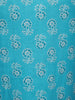 Light Blue Floral Printed Cotton Salwar Suit With Dupatta