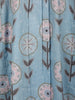 Light Blue Floral Printed Design Cotton Anarkali Salwar Suit with Dupatta