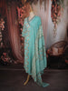 Light Blue Floral Printed Design Cotton Straight Cut Salwar Suit with Dupatta