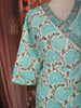 Light Blue Floral Printed Design Cotton Straight Cut Salwar Suit with Dupatta