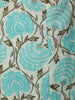Light Blue Floral Printed Design Cotton Straight Cut Salwar Suit with Dupatta