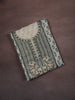 Light Blue Floral Printed Design Tussar Silk Unstitched Salwar Material with Dupatta
